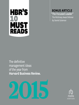 cover image of HBR's 10 Must Reads 2015